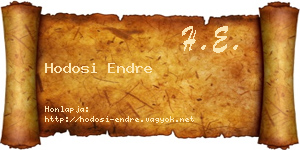 Hodosi Endre névjegykártya