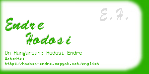 endre hodosi business card